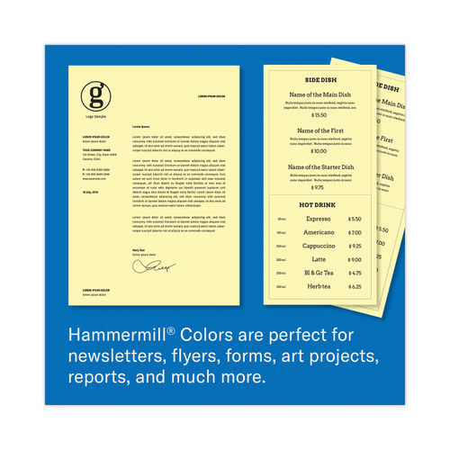 103341P Hammermill Colored Paper, 20 lb Canary Printer Paper, 8.5