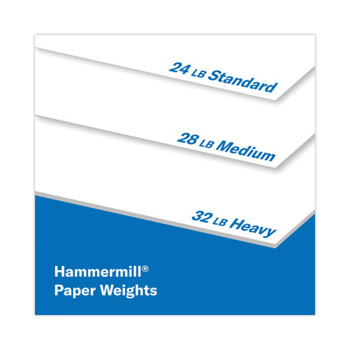 Hammermill Premium Color Copy Print Paper, 100 Bright, 3-Hole, 28 lb, 8.5 x 11, Photo White, 500 Sheets/Ream, 8 Reams/Carton