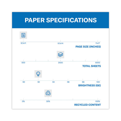 Hammermill Printer Paper, Great White 30% Recycled Paper, 8.5 x 11