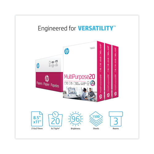 HP Printer Paper Office 20lb, 8.5 x 11, 1 Ream, 500 Sheets