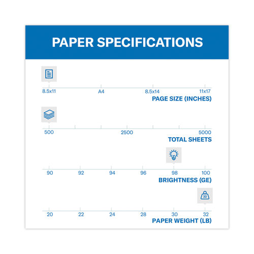 Hammermill Paper, Laser Print Paper, 32 lb, 8.5 x 11, Letter, 98 Bright, 500 Sheets / 1 Ream (104646), Made in The USA