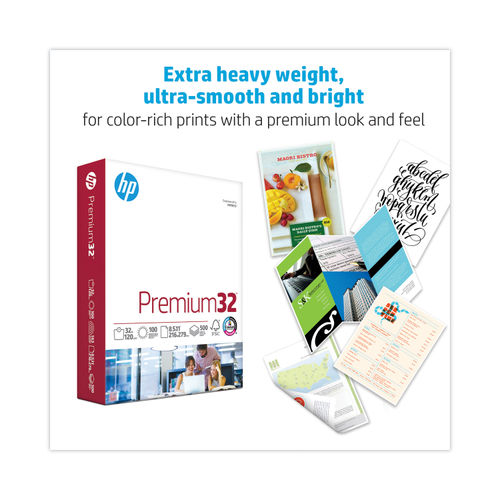 HEW113100 : HP Premium Choice Laserjet Paper, 100 Bright, 32 Lb Bond  Weight, 8.5 X 11, Ultra White, 500/Ream