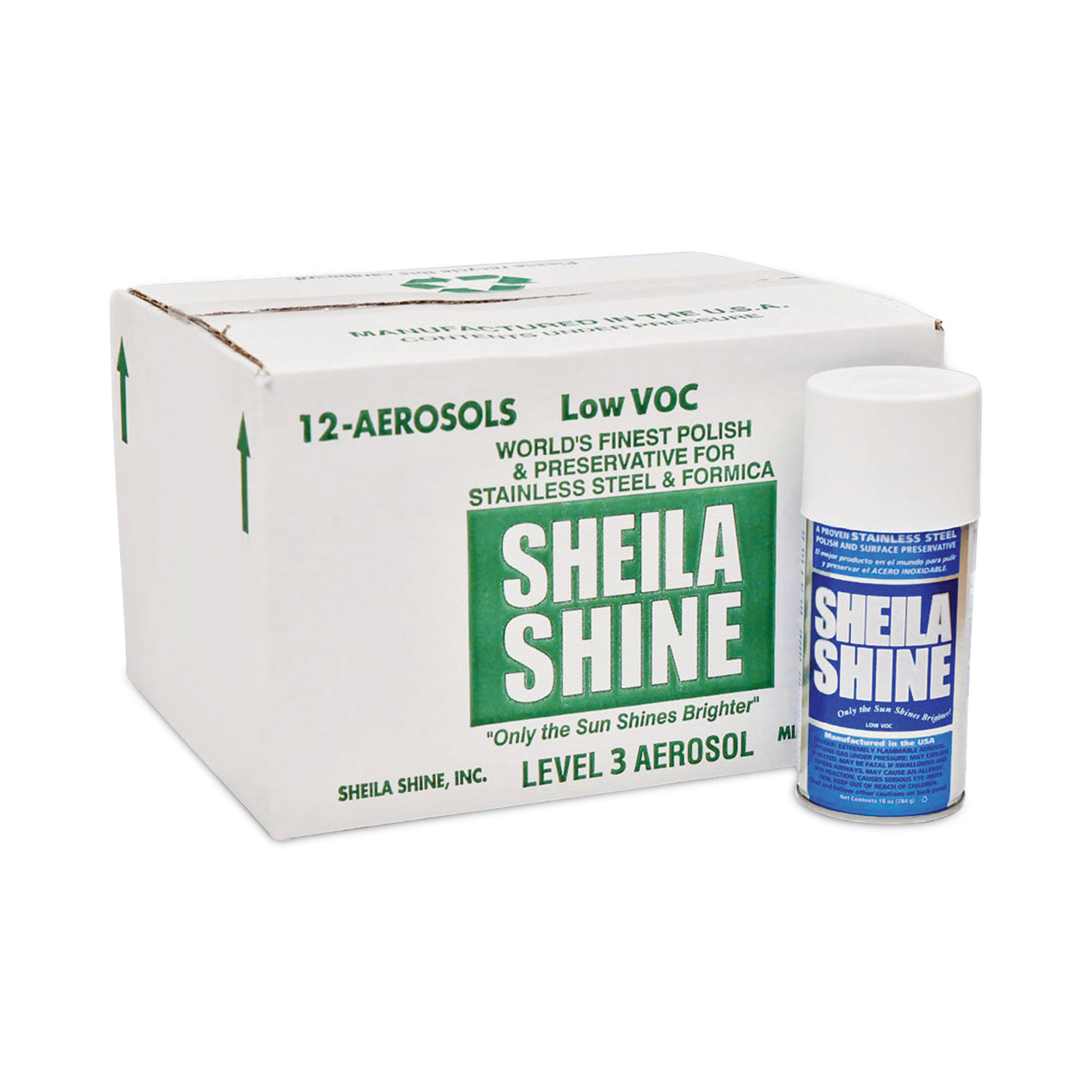 Sheila Shine Low VOC Stainless Steel Cleaner and Polish, 1 gal Can,  4/Carton