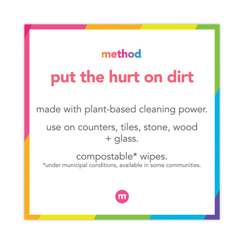 Method All-Purpose Cleaning Wipes, Lime+ Sea Salt, Multi-Surface,  Compostable, 30 Count (Pack of 6)