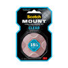 MMM410H - Permanent Clear Mounting Tape, Holds Up to 15 lbs, 1 x 60, Clear