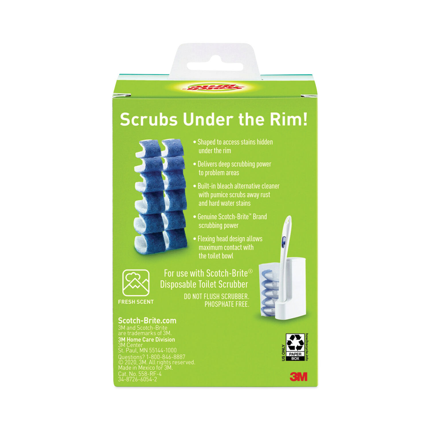 3M Scotch Brite Disposable Toilet Bowl Cleaner Scrubber Handle