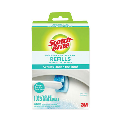 Scotch-Brite Disposable Toilet Scrubber Starter Kit, Disposable Refills  with Built-In Bleach Alternative, Includes 1 Handle, Storage Caddy and 5 Refills  Toilet Scrubber Kit
