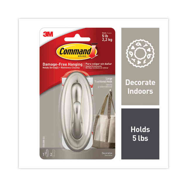 Command Forever Classic Large Metal Hooks 1 Command Hook 2 Command Strips  Damage Free - Office Depot