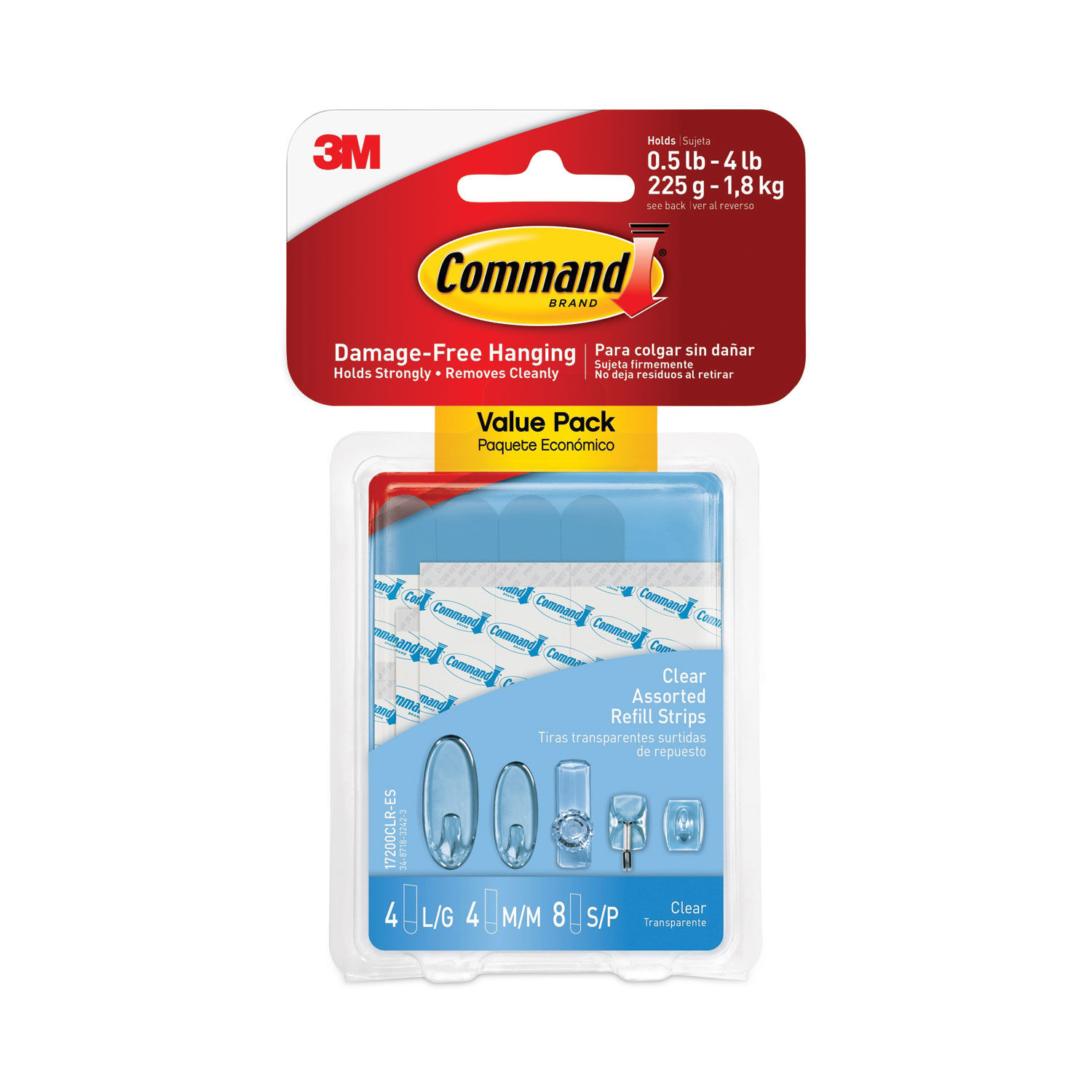 3m command refill strips Small, command removable Tape, 3m strips