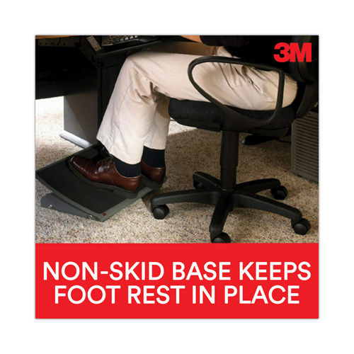 3M Adjustable Footrest Charcoal - Office Depot