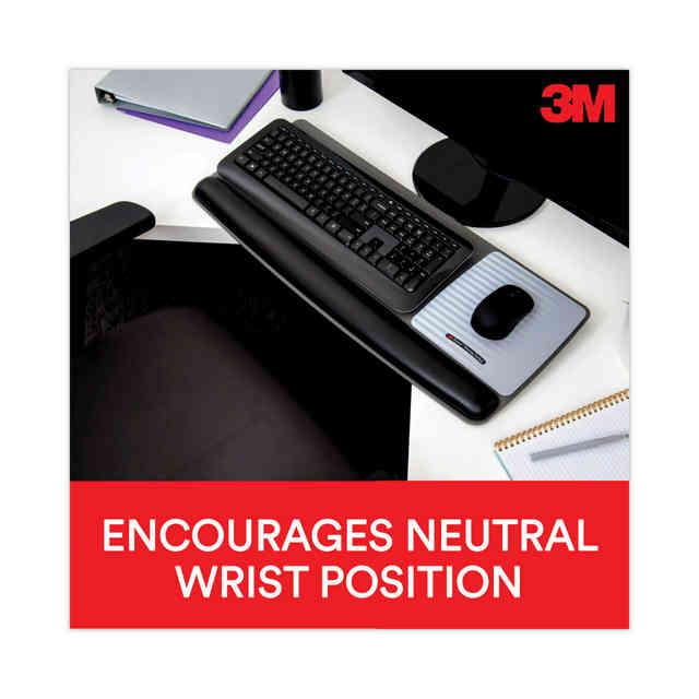 3M Compact Gel Keyboards Wrist Rest With Antimicrobial Protection