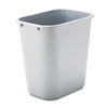 RCP295600GY - Deskside Plastic Wastebasket, 7 gal, Plastic, Gray