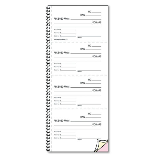 Money and Rent Unnumbered Receipt Book by Rediform® RED23L117