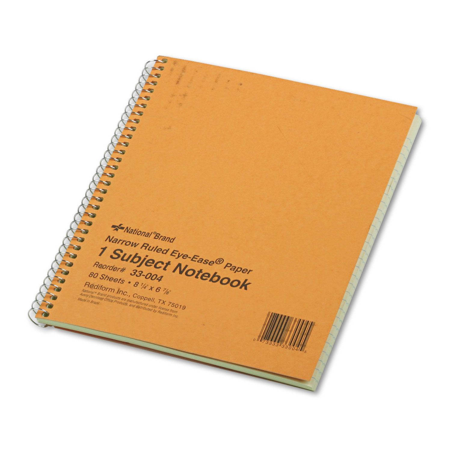 SingleSubject Wirebound Notebooks by National® RED33004