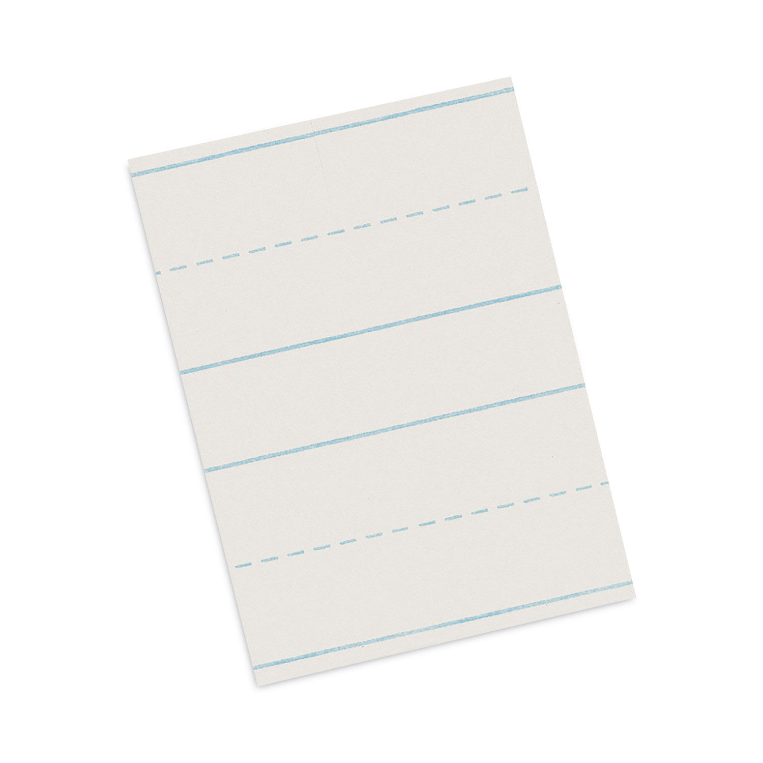 Skip-A-Line Ruled Newsprint Paper, 3/4 Two-Sided Long Rule, 8.5 x 11,  500/Ream