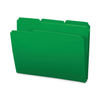 SMD10502 - Top Tab Poly Colored File Folders, 1/3-Cut Tabs: Assorted, Letter Size, 0.75" Expansion, Green, 24/Box