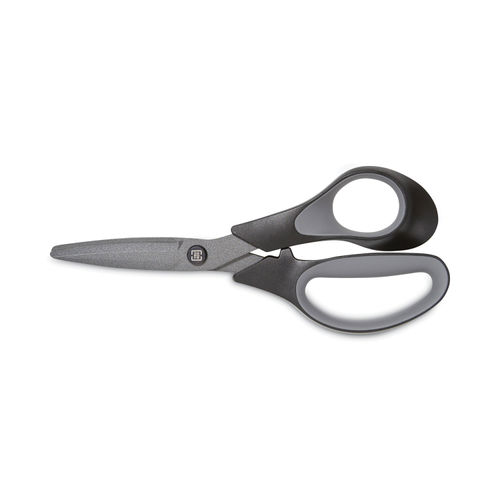 Tru Red Non-Stick Titanium-Coated Scissors, 5 Long, 2.36 Cut Length, Gun-Metal Gray Blades, Black/Gray Straight Handle