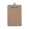 UNV05610 - Hardboard Clipboard, 0.75" Clip Capacity, Holds 5 x 8 Sheets, Brown