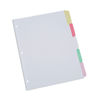 UNV20816 - Deluxe Write-On/Erasable Tab Index, 5-Tab, 11 x 8.5, White, Assorted Tabs, 1 Set