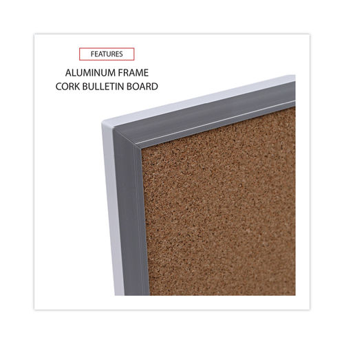 Office Depot Brand Cork Bulletin Board 24 x 36 Aluminum Frame With Silver  Finish - Office Depot