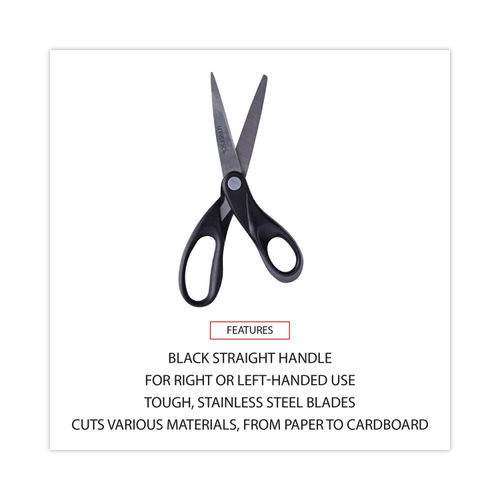 Office Depot Brand Scissors 8 Straight Black - Office Depot