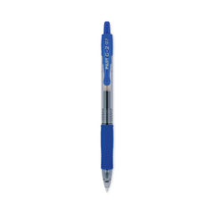 PIL31021 - G2 Premium Gel Pen, Retractable, Fine 0.7 mm, Blue Ink, Smoke/Blue Barrel, 12/Pack