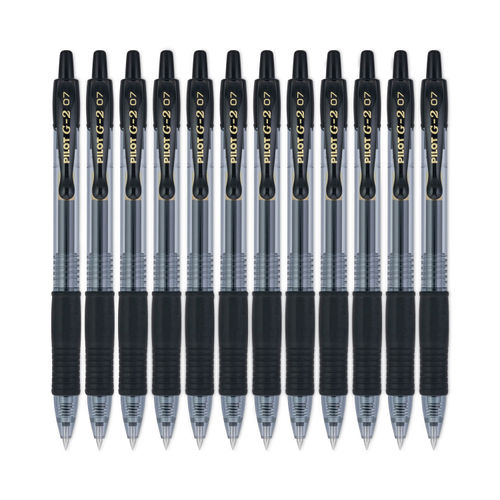 Pilot G2 Premium Gel Roller Pens, Ultra Fine Point 0.38 mm, Black Ink, 2 Ea