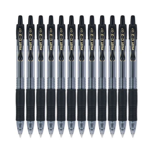 Pilot G2 Gel Roller Pens Extra Fine Point 0.5 mm Clear Barrel