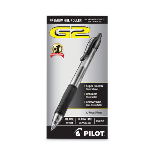 Gel Pens | Fine Point (0.5mm) Black Pens, 24 Count Ink Pens