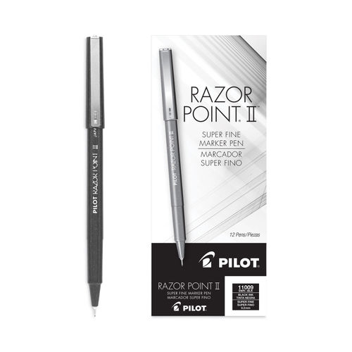 Sharpie Fine Point Pen - Fine Pen Point - Blue - Silver Barrel - 1 Dozen