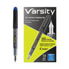 PIL90011 - Varsity Fountain Pen, Medium 1 mm, Blue Ink, Clear/Black/Blue Barrel
