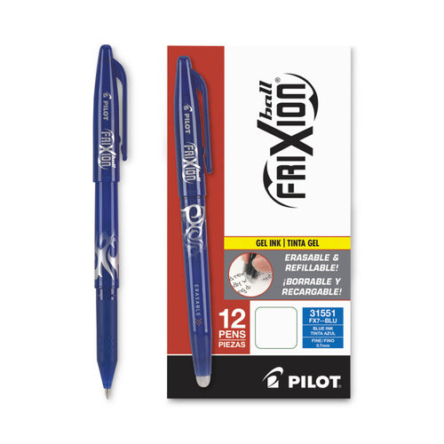 Pilot Frixion erasable pens refill, 9 refill bundle Blue color gel ink fine  point 07 (Blue)