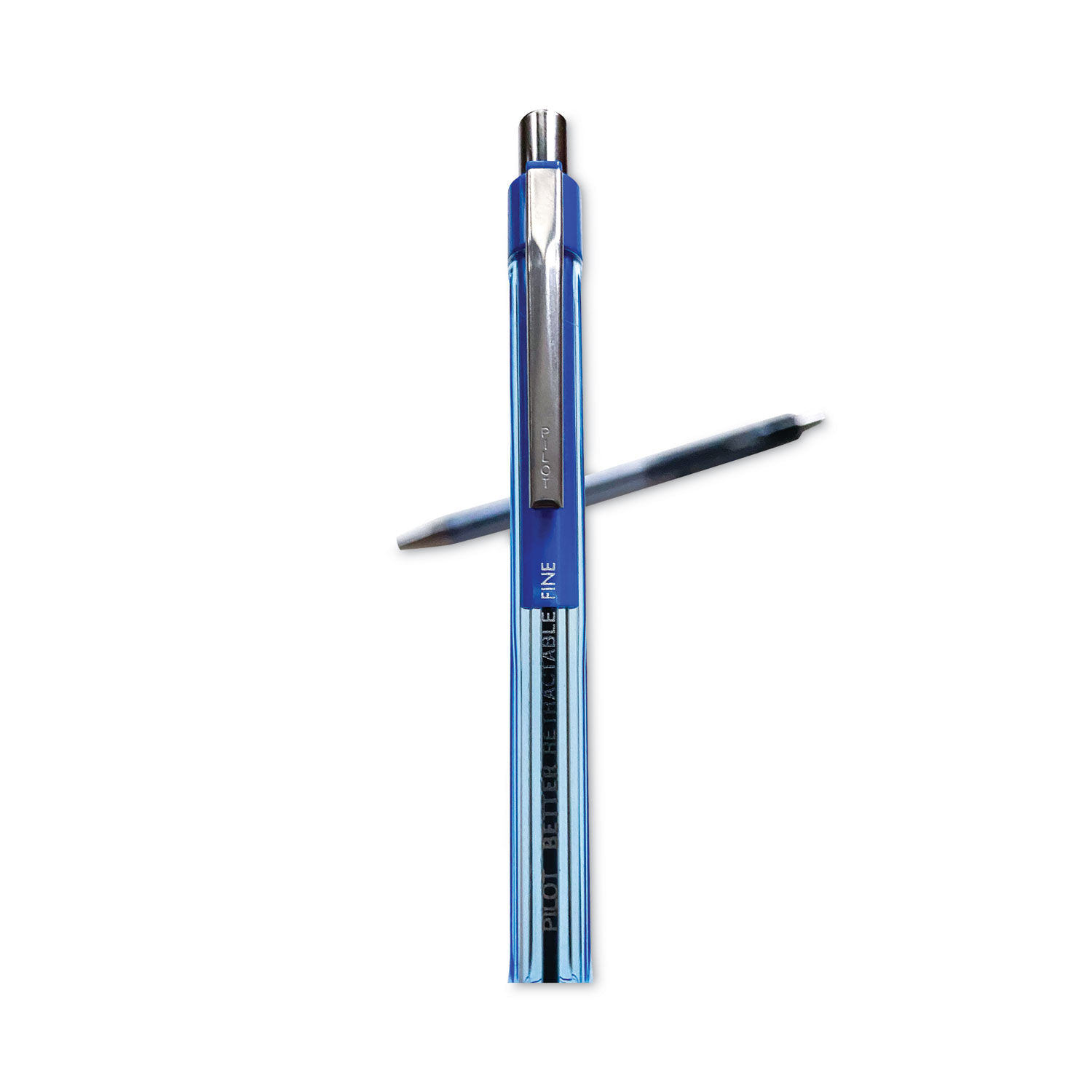 Pilot The Better Ball Point Pen Refillable & Retractable Ballpoint Pens,  Fine Point, Blue Ink, 12-Pack (30001)