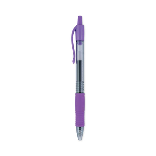 Pilot G2 Retractable Gel Roller Ball Pens, Purple, Extra Fine, 0.5 mm - 12 pack