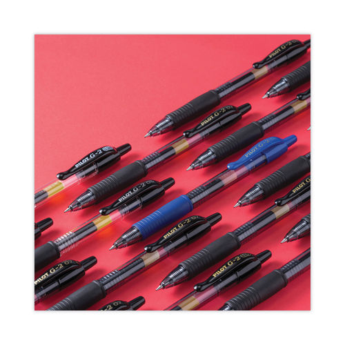 Pilot G2 Retractable Gel Ink Pens Fine Point 0.7 mm Clear Barrel Assorted  Ink Colors Pack Of 20 - Office Depot