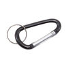 AVT75555 - Carabiner Key Chains, (10) 1" x 2" Black Carabiners, (10) 1" dia Silver Key Rings, Aluminum