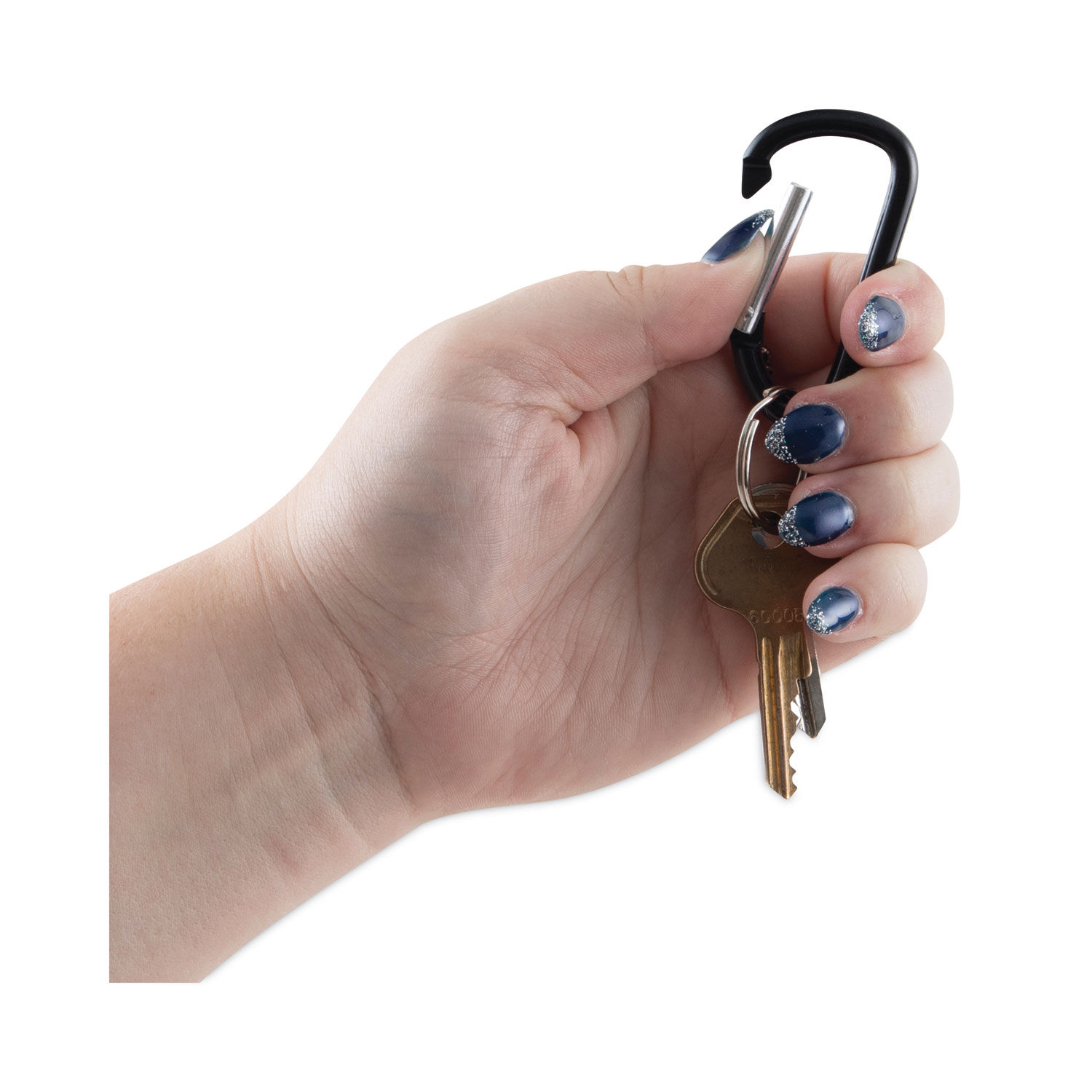 Advantus Carabiner Key Chain with Polyester Strap and Split Key Ring, —  Shop Advantus