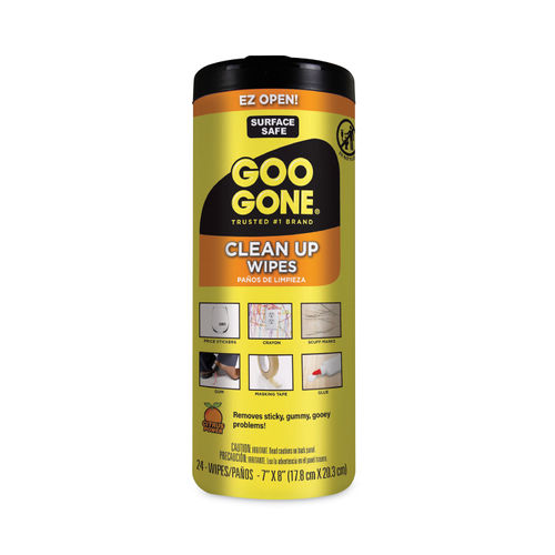 Goo Gone Tough Task Clean-Up Wipes, Citrus, 24 Wipes WMN2000EA