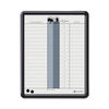 QRT750 - Employee In/Out Board, 11 x 14, Porcelain White/Gray Surface, Black Plastic Frame