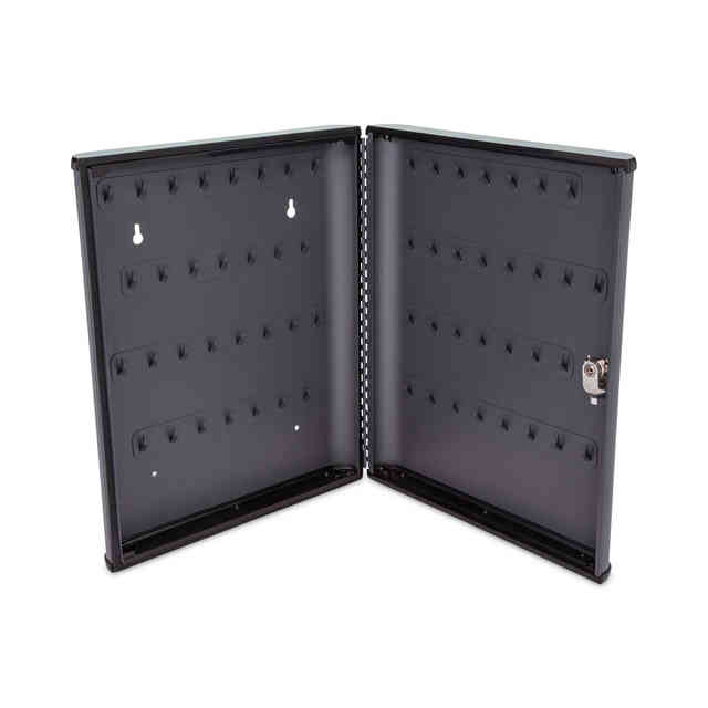 Key Lockable Key Cabinet, 60-Key, Metal, Charcoal Gray, 12 x 2.63 x 14.75 Key Lockable Key Cabinet, 60-Key, Metal, Charcoal Gray, 12 x 2.63 x 14.75