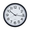 UNV11641 - Round Wall Clock, 13.5" Overall Diameter, Black Case, 1 AA (sold separately)