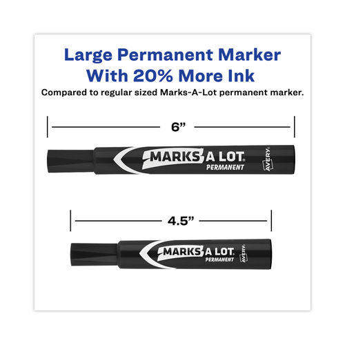 MARKS A LOT Regular Desk-Style Permanent Marker Value Pack, Broad