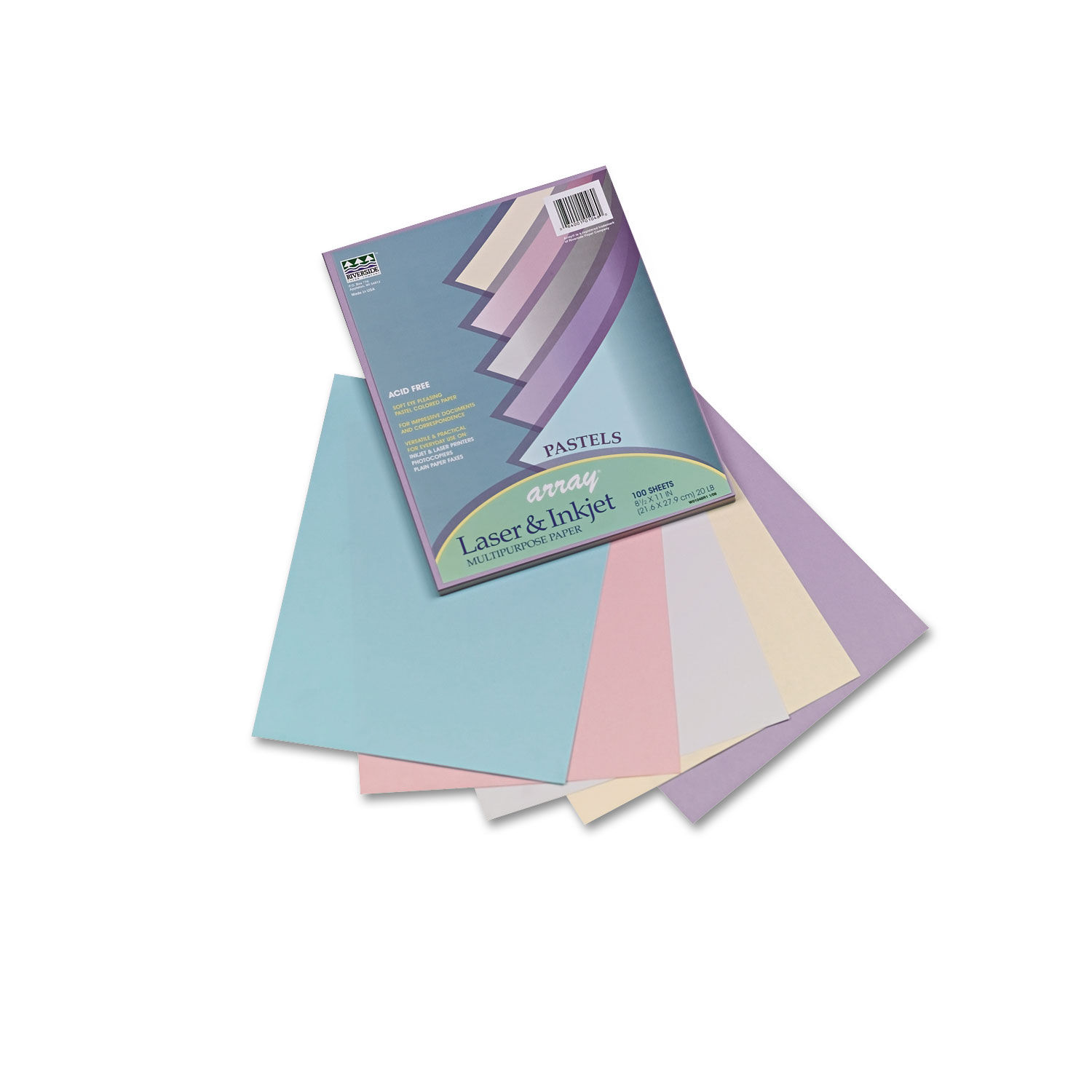 Pacon Array Neon Bond Paper, Assorted Colors, 24 lb, 100/Pk