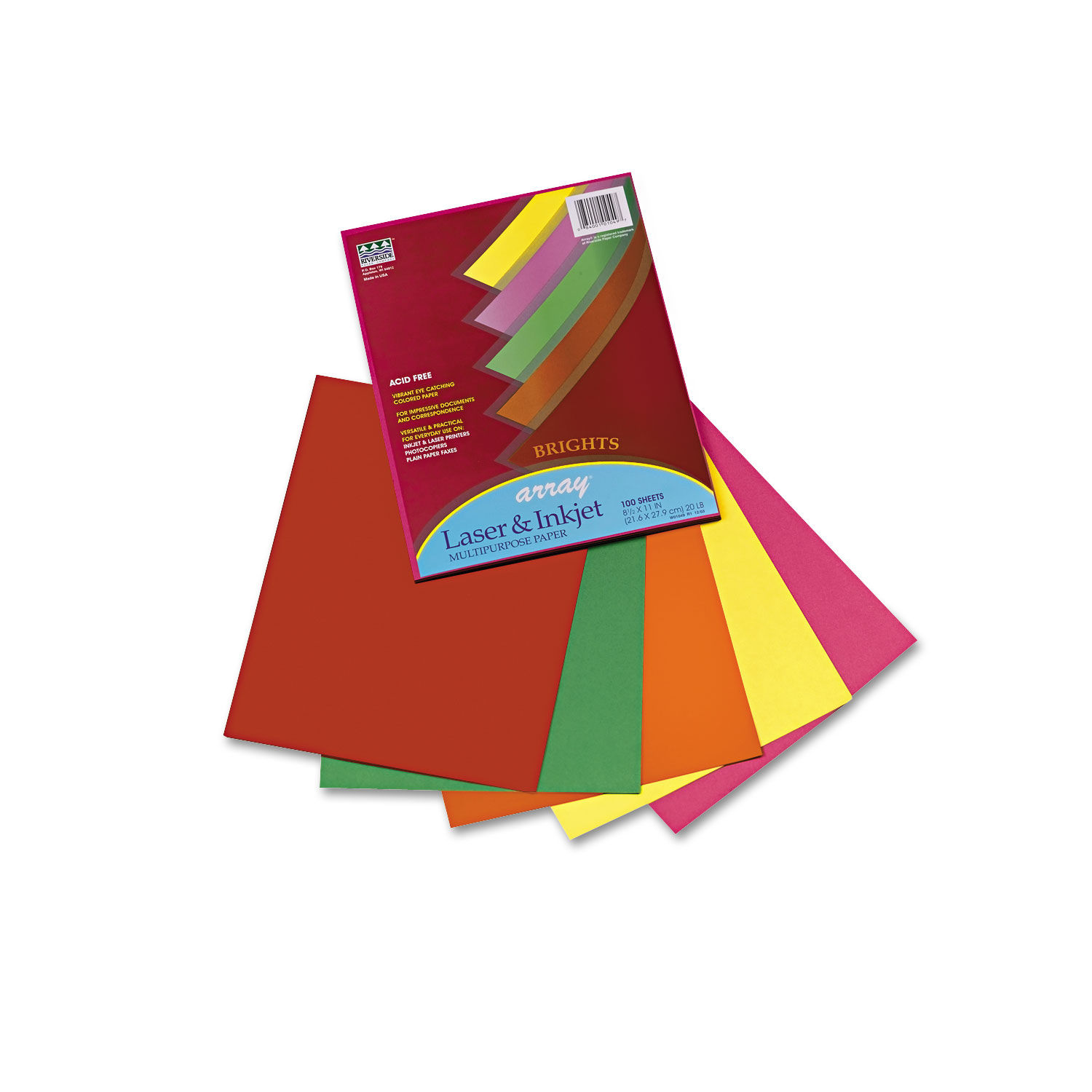 Staples Brights Multipurpose Colored Paper 8.5 x 11 24 lb Assorted Neon  Colors