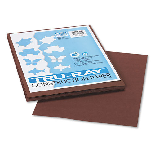 Pacon Tru-Ray Construction Paper, Brown, 12 x 18, 50 Sheets