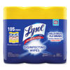 RAC82159PK - Disinfecting Wipes, 1-Ply, 7 x 7.25, Lemon and Lime Blossom, White, 35 Wipes/Canister, 3 Canisters/Pack