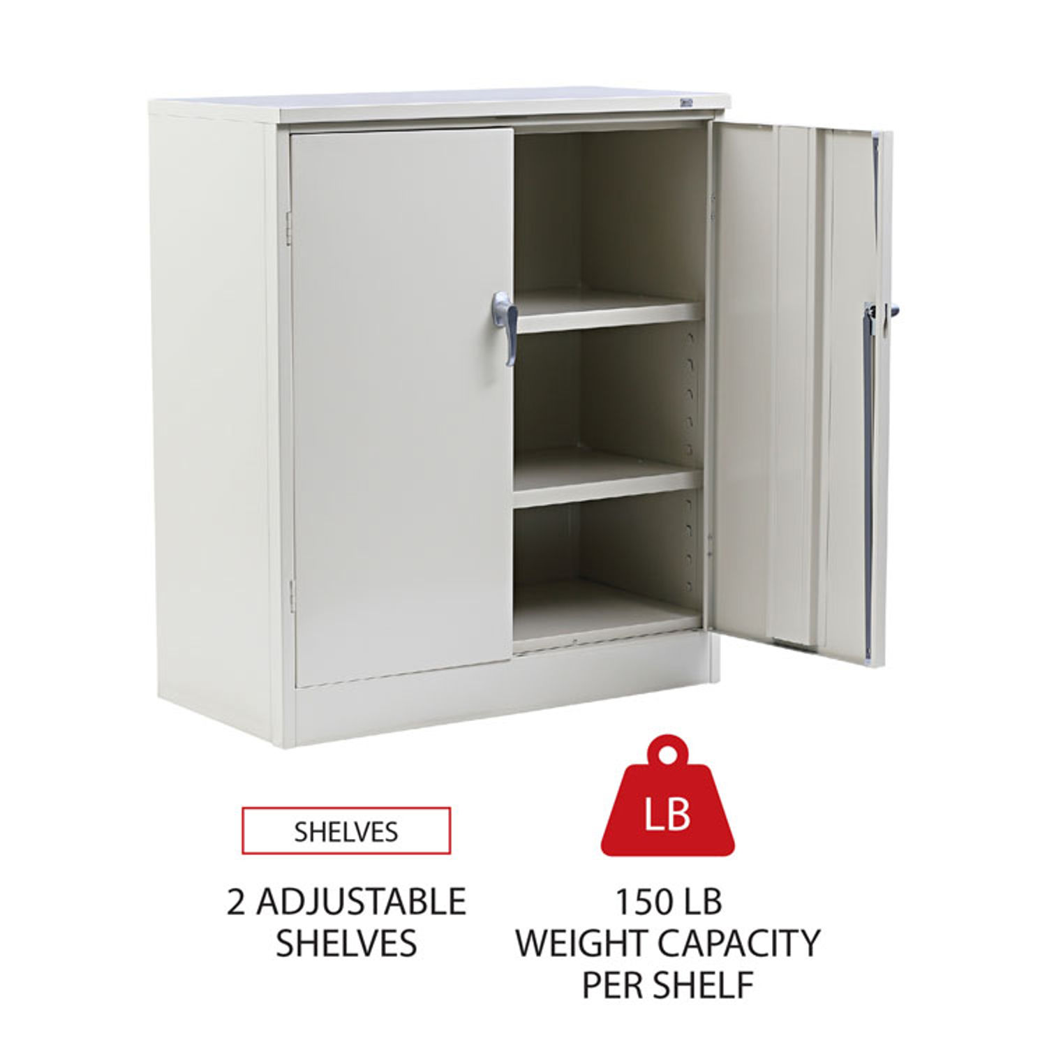 Locking Counter Height Storage Cabinet