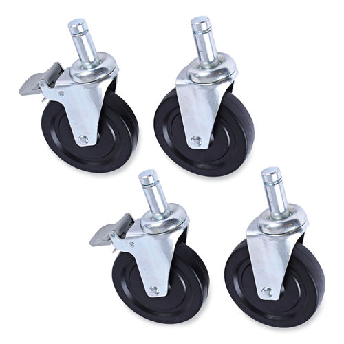 4 Swivel Stem Casters for Utility Carts - 4/Set