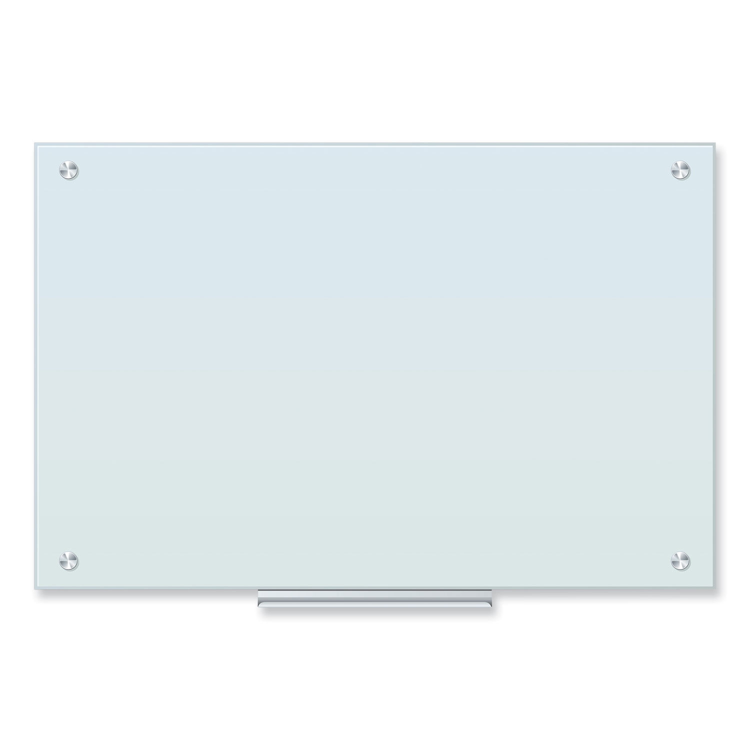 U Brands Frameless Non-Magnetic Glass Dry Erase Board, 35 X 23, Black