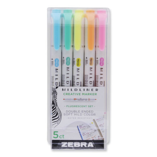 12 Pack: Zebra Mildliner™ Double Ended Highlighter & Creative Tool